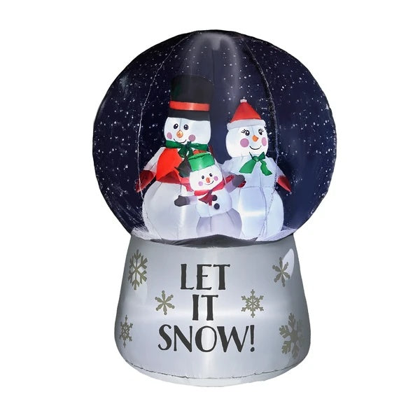 6 FT Inflatable Snow Globe with Snowman Family